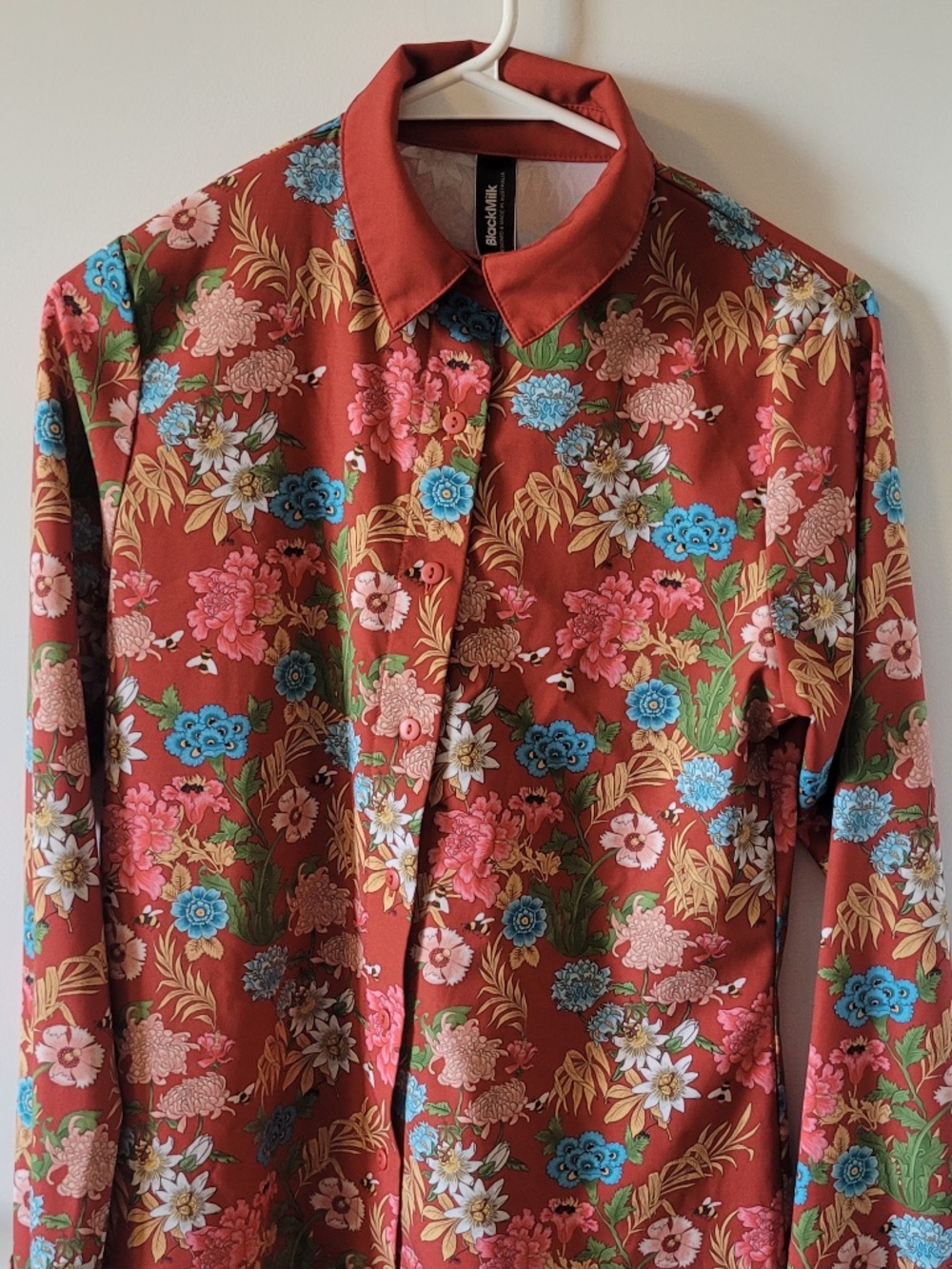 Blackmilk Tropical Floral Honey Bee Flower Long Sleeve XS